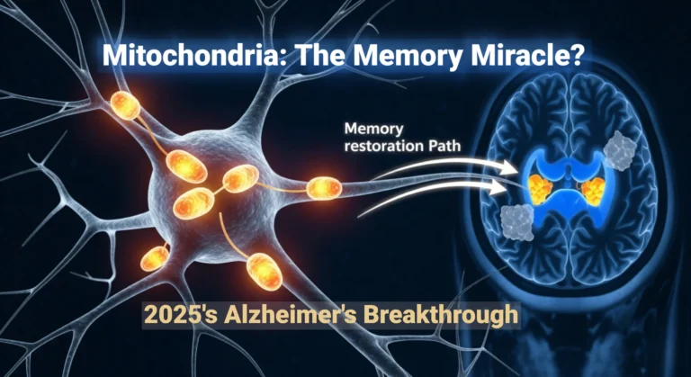 Illustration of neuronal mitochondrial memory loss cure: Repairing Alzheimer's memory loss through energy restoration - 2025 research